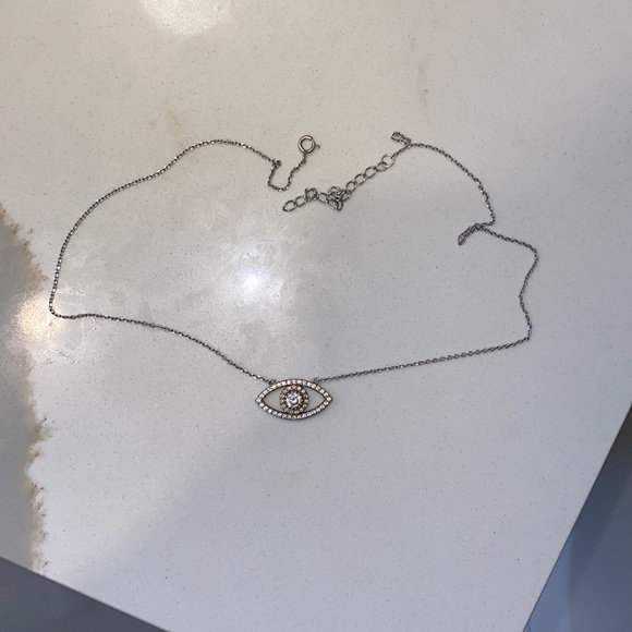 Evil Eye Crystal Necklace - Picture 3 of 3